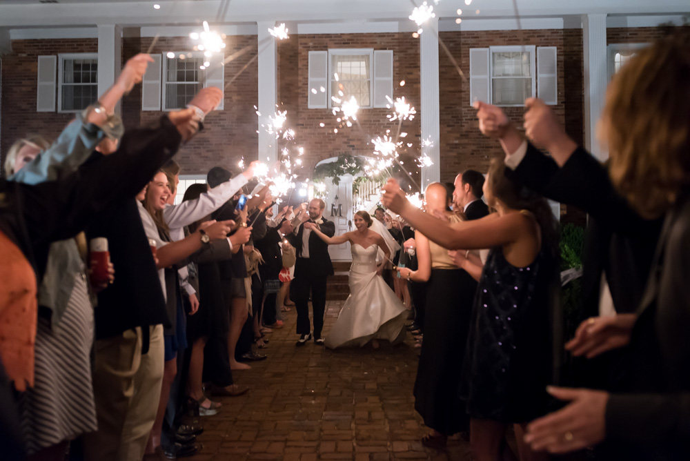 sparkler send off birmingham wedding