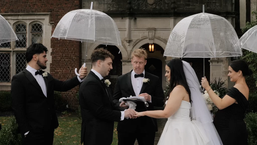 wedding ceremony pinecroft mansion